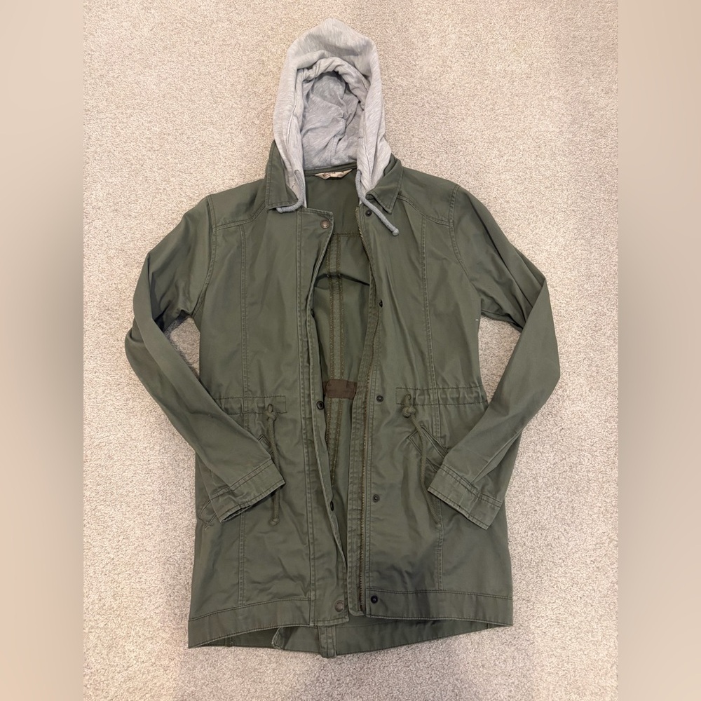 Hollister Olive Green Hooded Jacket